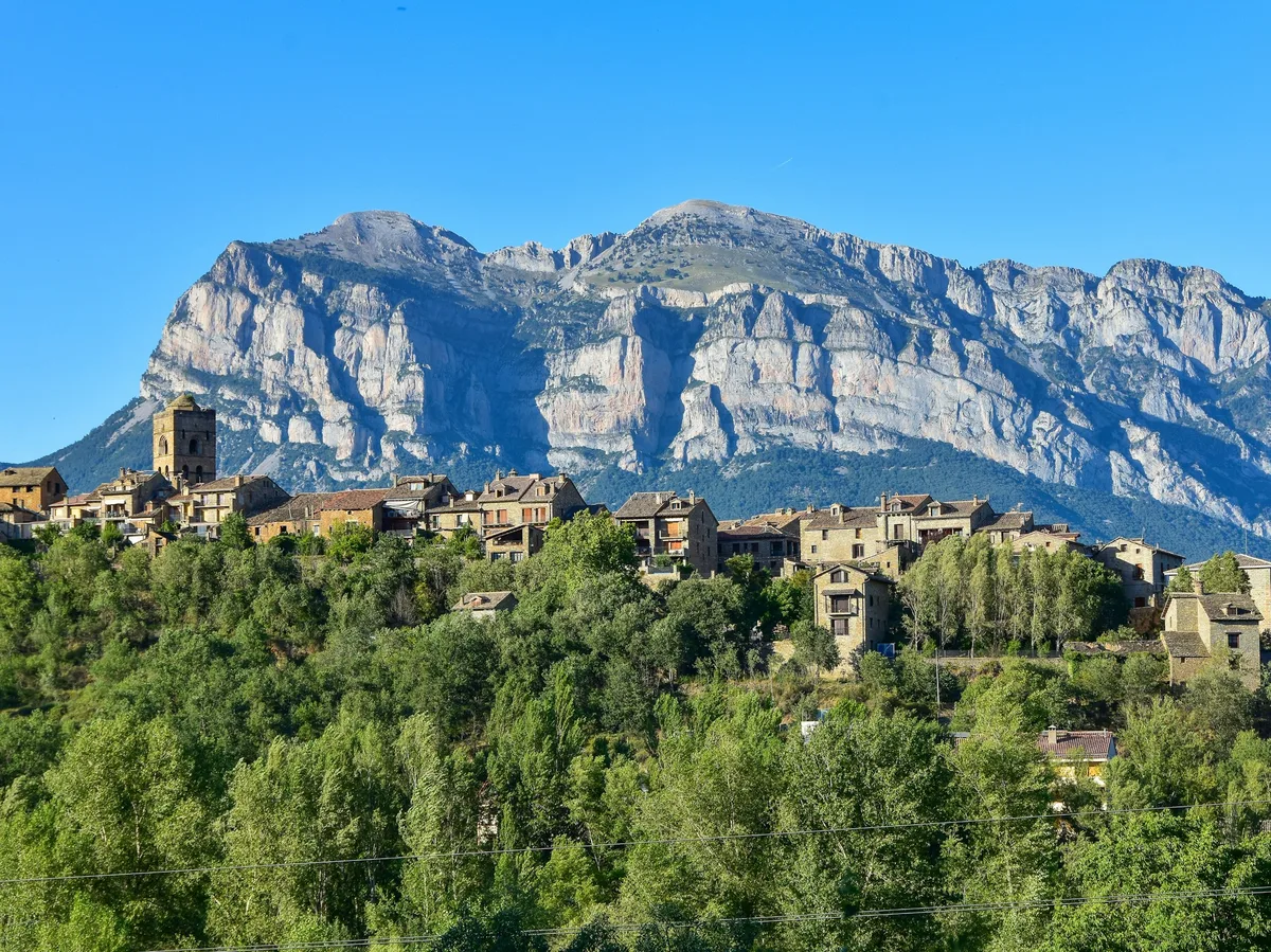 The medieval village of Aínsa in the Spanish Pyrenees