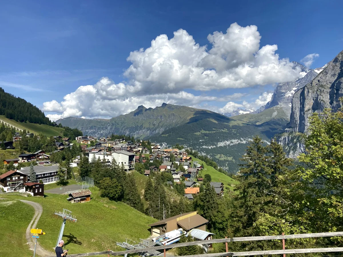 A mountain village in the Swiss Alps near Grindelwald