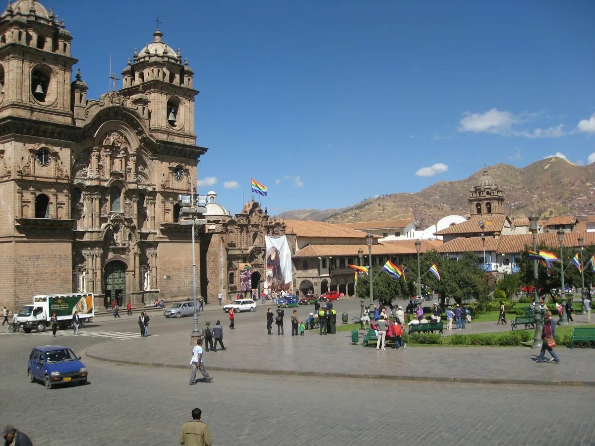 Cusco's Plaza de Armas, the historic heart of the former Inca capital, Peru