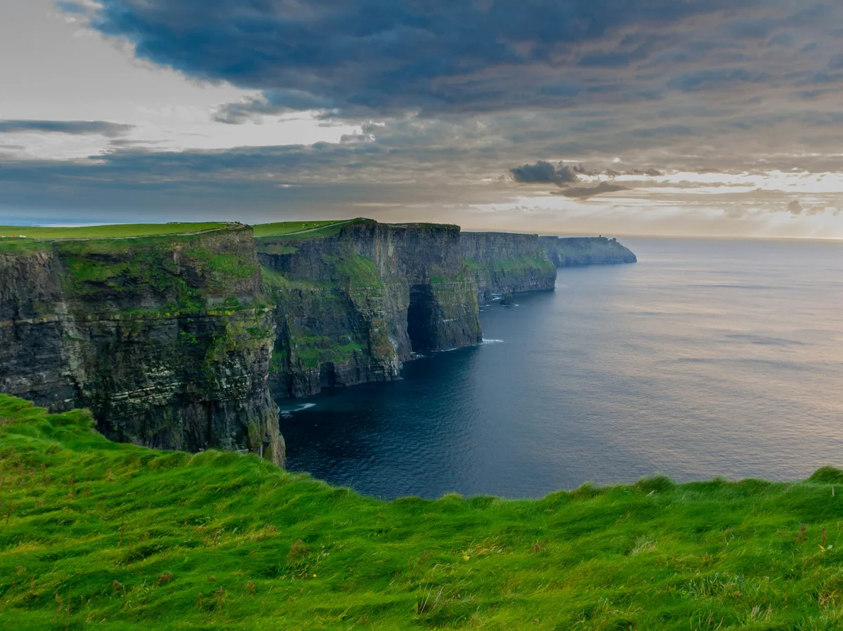 The Cliffs of Moher rising above the Atlantic Ocean on Ireland's west coast