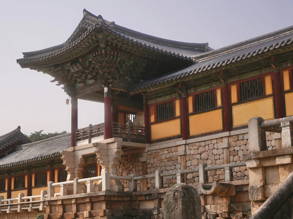 A traditional temple building in Gyeongju, South Korea's ancient Silla capital