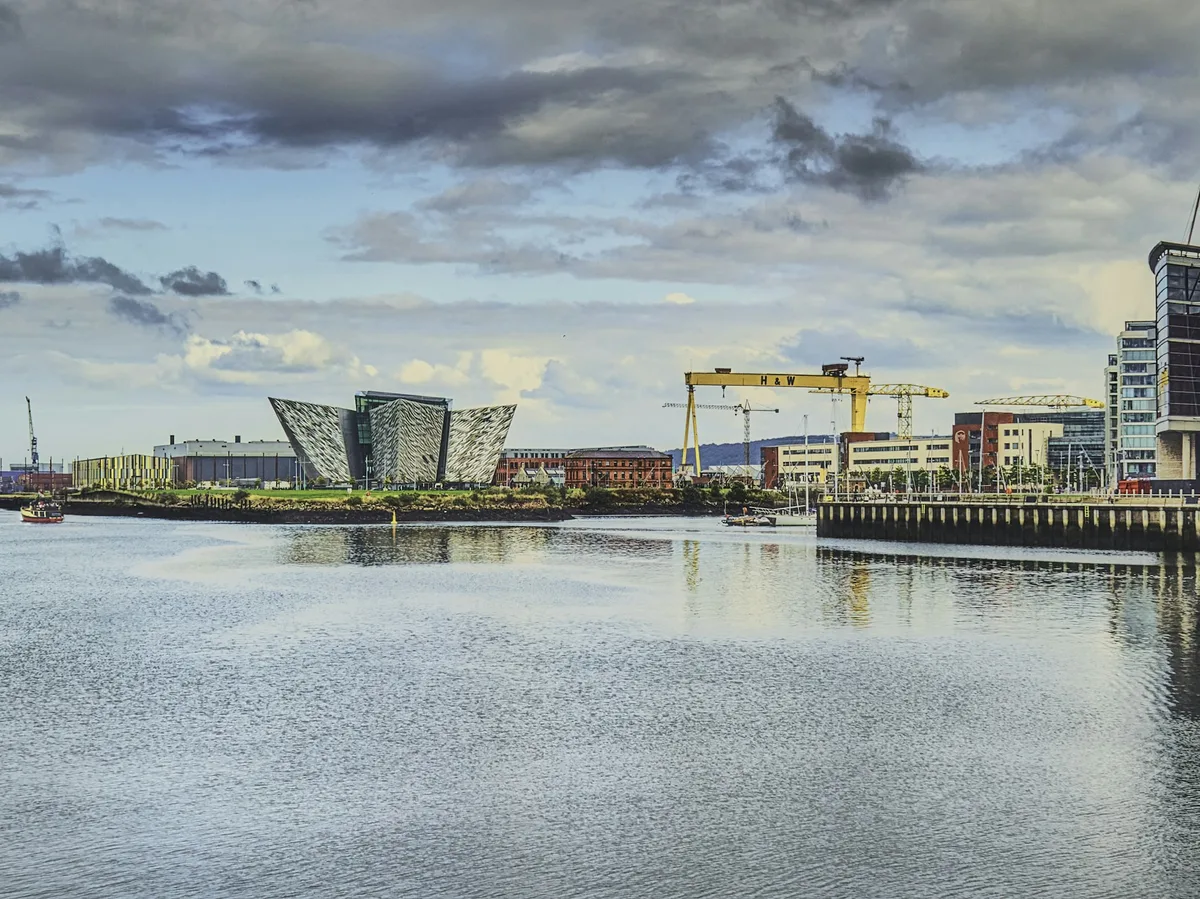 The Titanic Belfast museum building in Belfast's Titanic Quarter