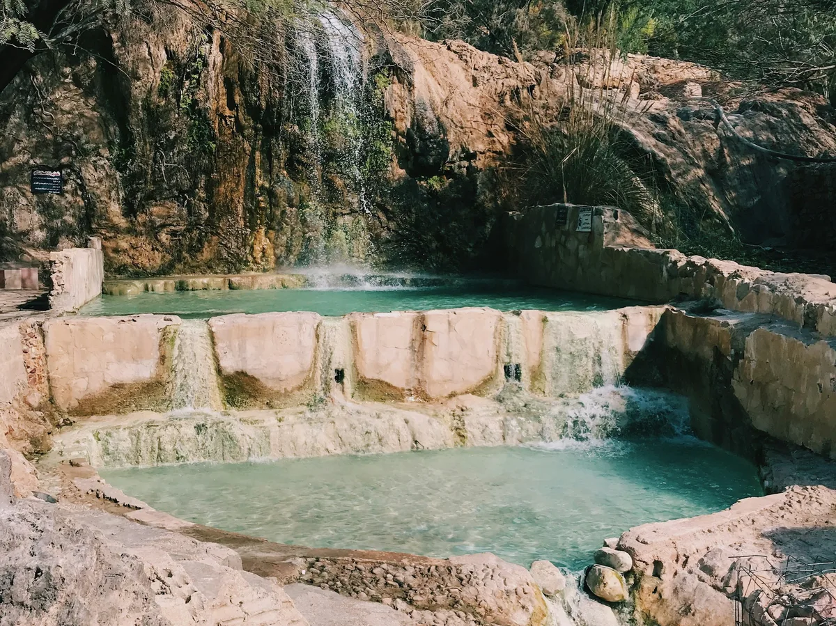 A quiet canyon pool in the Ma'an region of southern Jordan