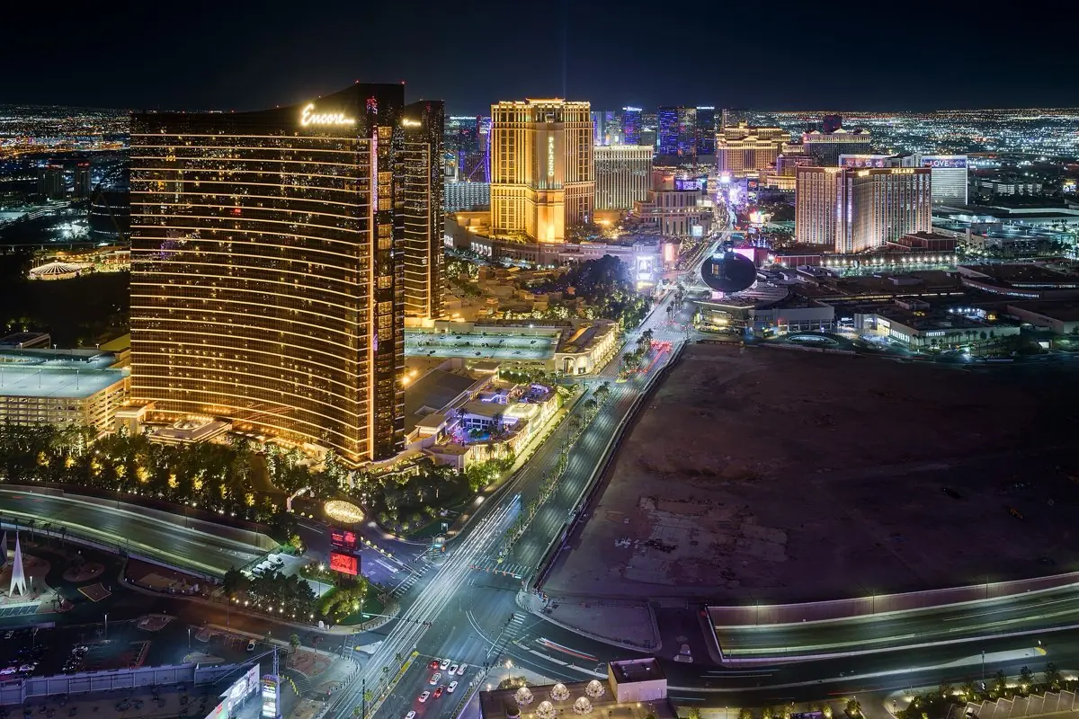 The Las Vegas Strip lit up at night