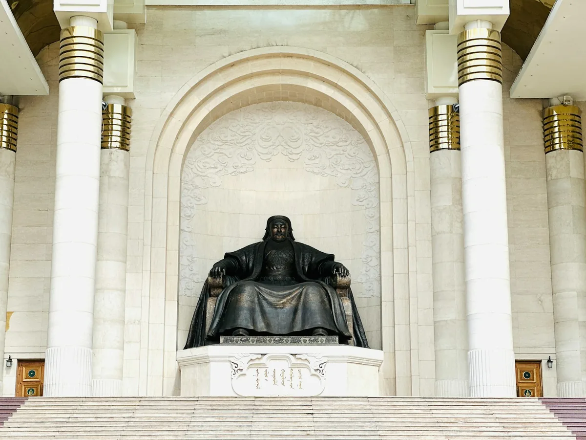 A statue of Genghis Khan in Ulaanbaatar, Mongolia