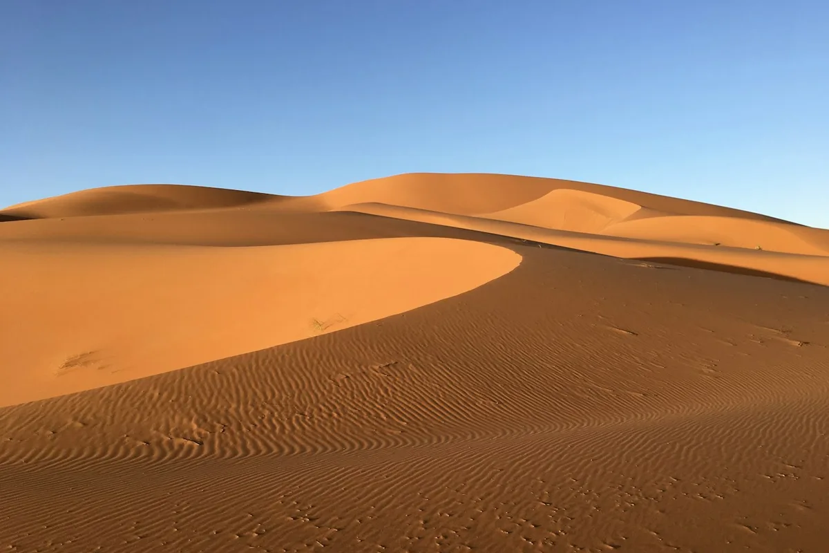 The sand dunes of Erg Chebbi near Merzouga, Morocco