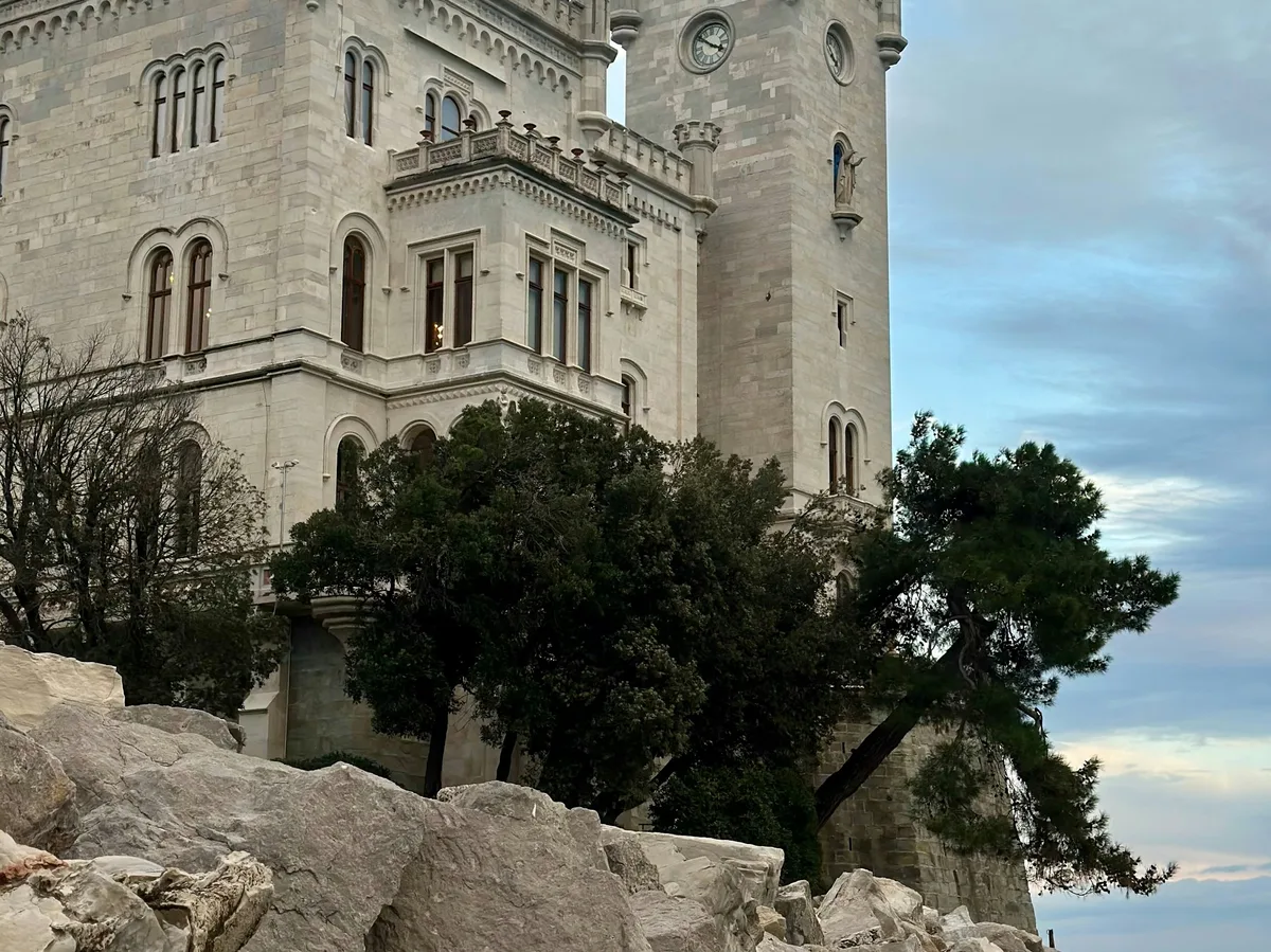 Miramare Castle perched above the Gulf of Trieste