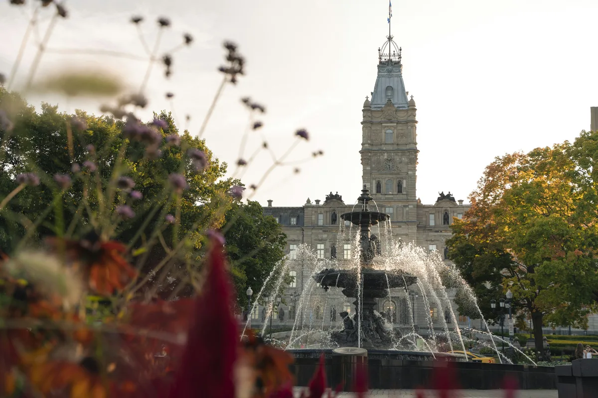 The Fontaine de Tourny in front of the Parliament Building of Québec