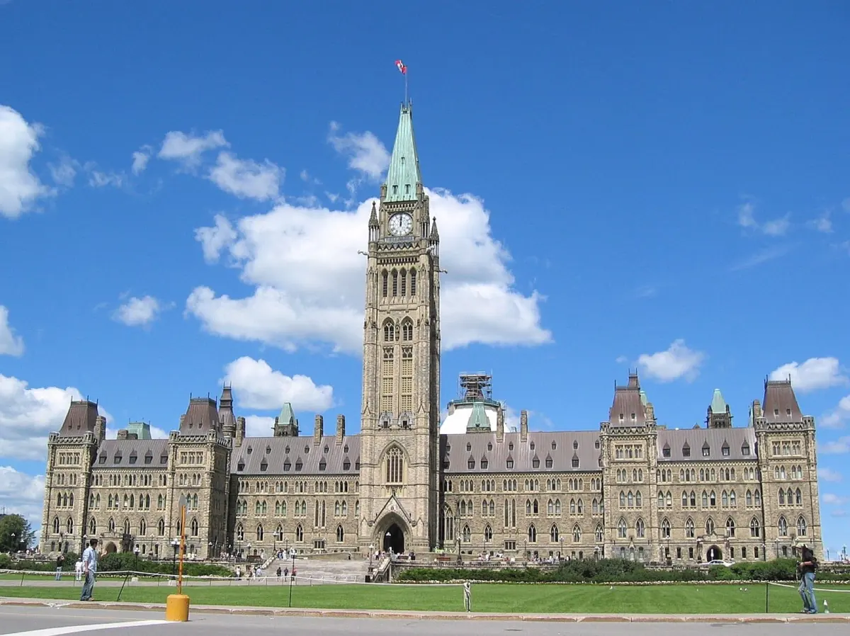 Parliament Hill in Ottawa on a clear day