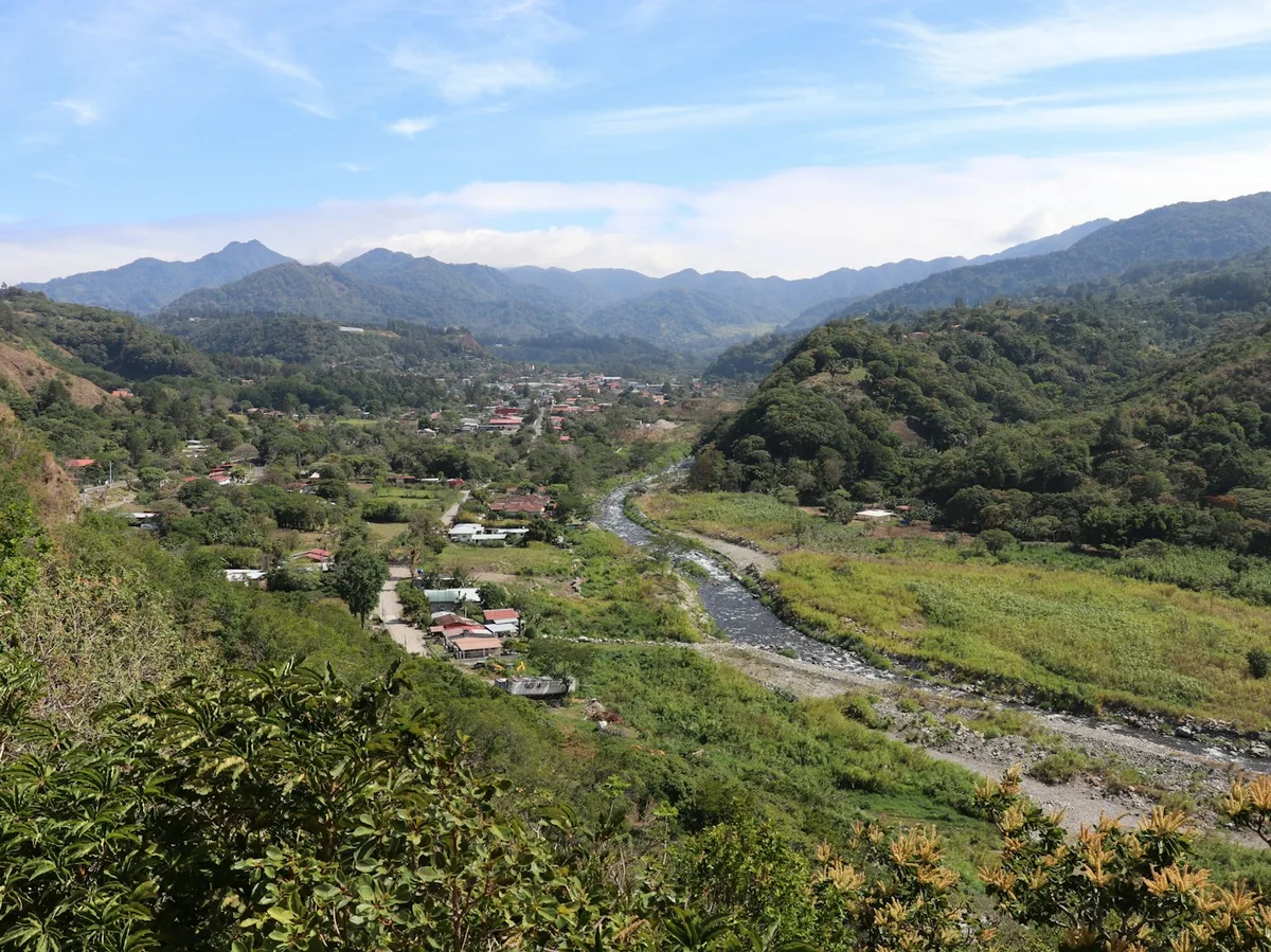 Green mountains of the Boquete highlands in Chiriquí, Panama