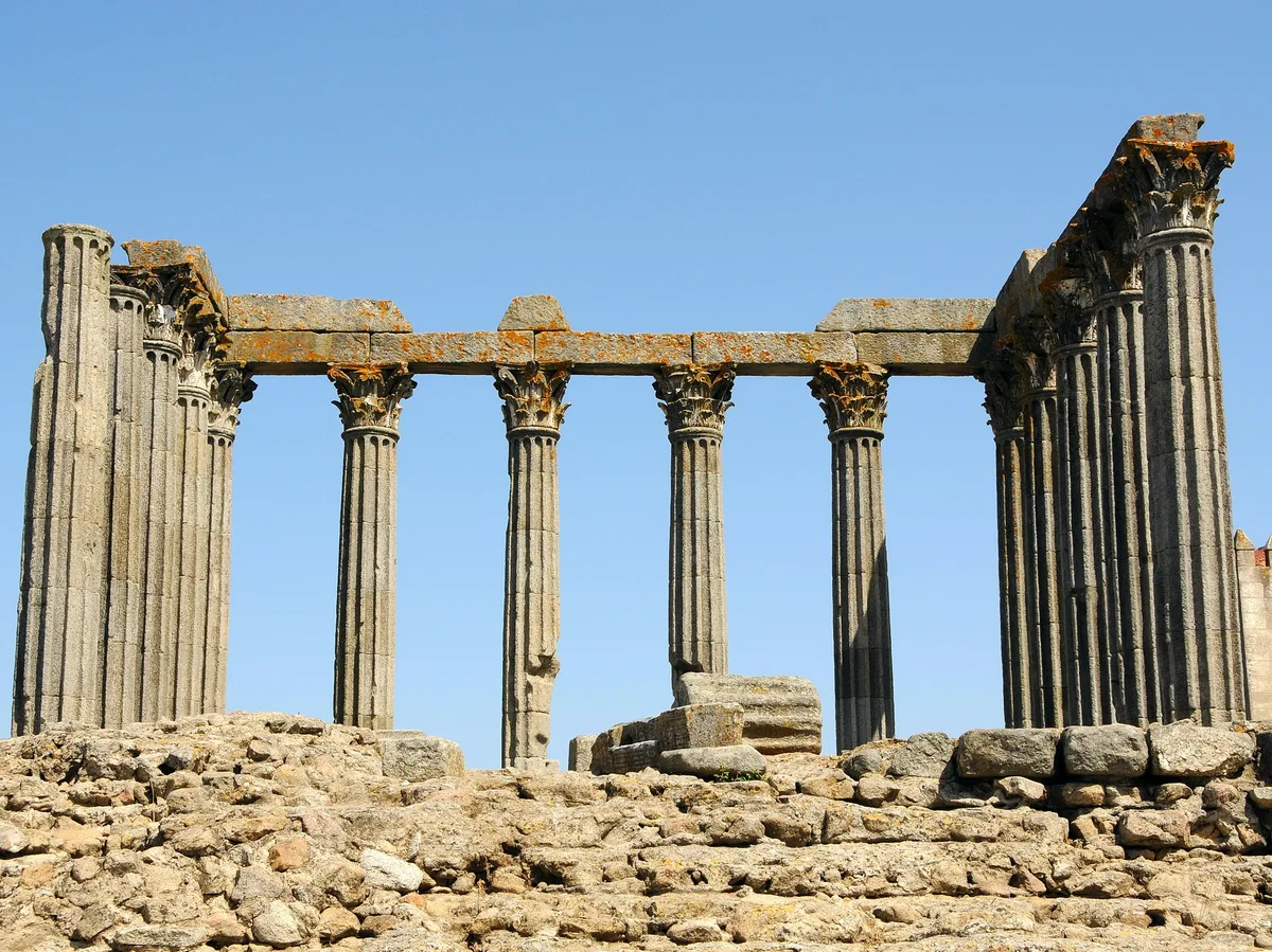 The Roman Temple of Évora (Temple of Diana), Portugal