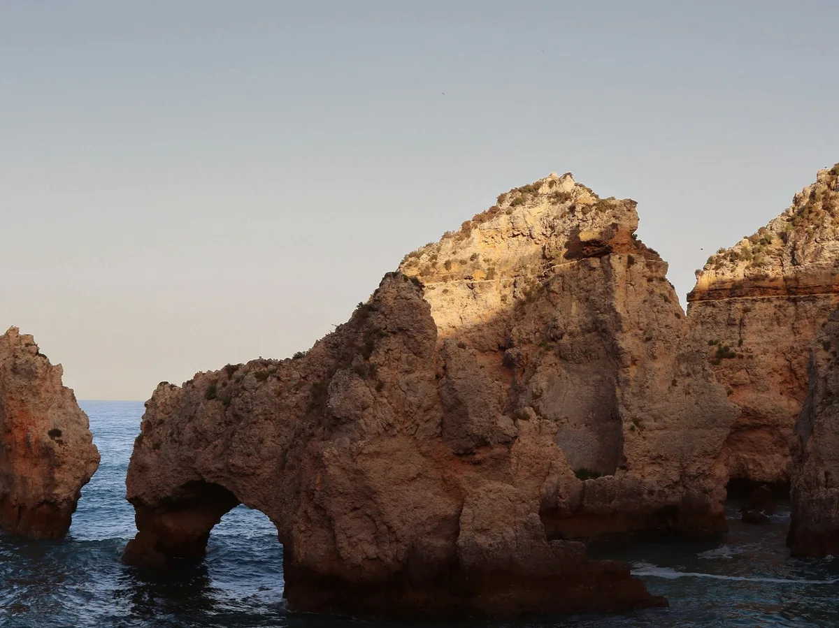 The sea-cave rock formations of Ponta da Piedade near Lagos, Portugal