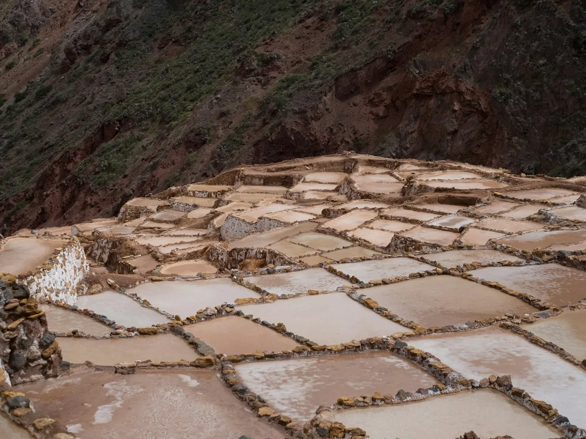 The Salineras de Maras salt terraces in Peru's Sacred Valley