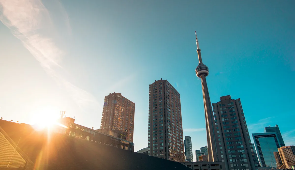 The CN Tower rising above the Toronto skyline