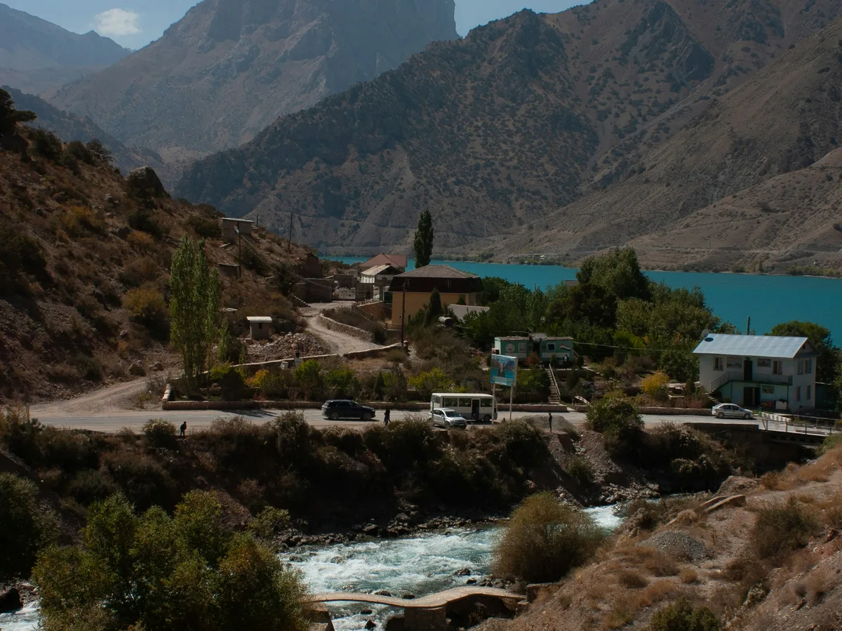 Iskanderkul Lake in the Fann Mountains of Tajikistan